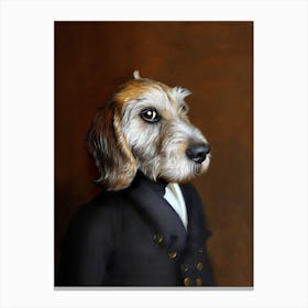 Retired Hunter Gump Dog Pet Portraits Canvas Print