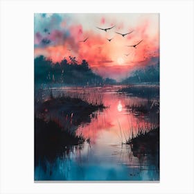 Landscape Mystic Swamps Canvas Print
