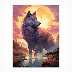 Wolf Painting Canvas Print