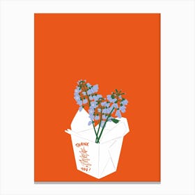 Cuckoo Flower In Takeout Container Canvas Print