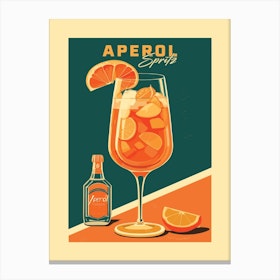 Aperol Spritz Cocktail Canvas Print