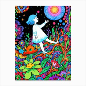 Psychedelic Girl 3 Canvas Print