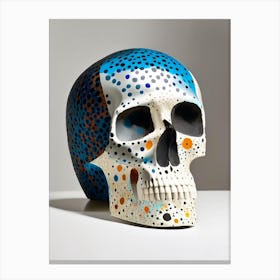 Skull With Terrazzo Patterns Matisse Style Canvas Print