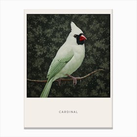 Ohara Koson Inspired Bird Painting Cardinal 1 Poster Canvas Print