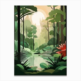 Jungle Abstract Minimalist 6 Canvas Print