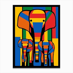 Elephant Abstract Pop Art 9 Canvas Print