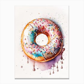 Sprinkles Donut Cute Neon 7 Canvas Print