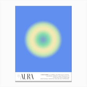 Aura Blue Poster Canvas Print