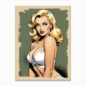 Vintage Pin Up Girl Canvas Print