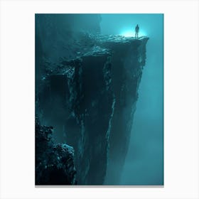 Man Standing On A Cliff 3 Canvas Print