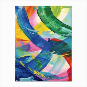 Colourful Brush Strokes 3 Canvas Print