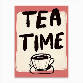 Tea Time Pink Canvas Print