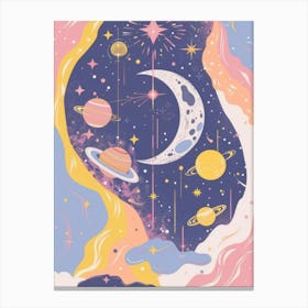 Planets And Stars pregnant univers Canvas Print