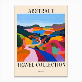 Abstract Travel Collection Poster Portugal 3 Canvas Print