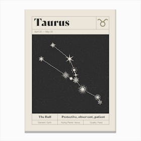 Taurus Constellation Canvas Print