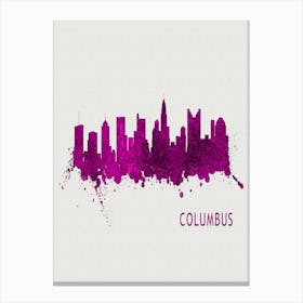 Columbus Ohio City Purple Canvas Print