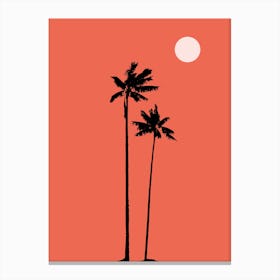 Palmsinsunset Canvas Print