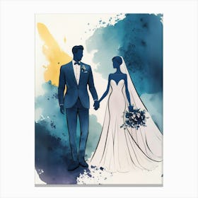 Bride And Groom Canvas Print