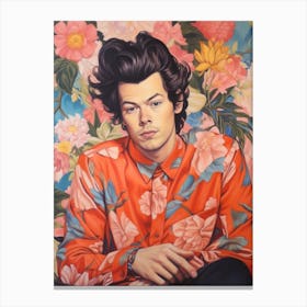 Harry Styles Kitsch Portrait 5 Canvas Print