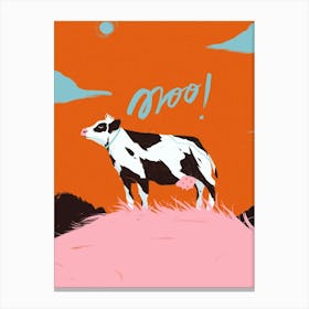 Mooo! Pop Art Cow Canvas Print