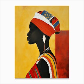 African Woman 12, Boho Canvas Print