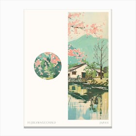 Fujikawaguchiko Japan 3 Cut Out Travel Poster Canvas Print