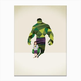 Super Shadows Hulk Girl Canvas Print