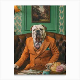 A Bulldog Dog 4 Canvas Print