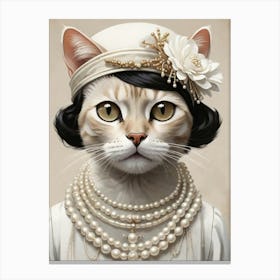 Gatsby Cat Canvas Print