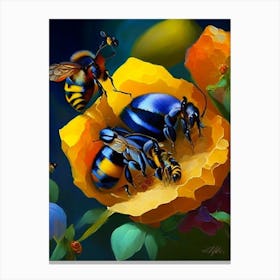 Larva Bees 1 Painting Canvas Print