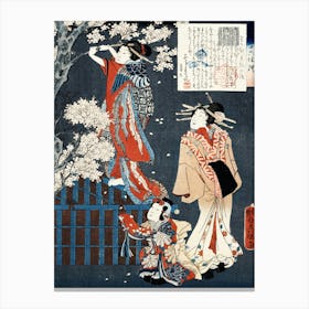 Japanese Women (1786 1864) Vintage Woodcut Prints By Utagawa Kunisada Canvas Print
