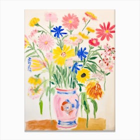 Flower Painting Fauvist Style Daisy 1 Canvas Print