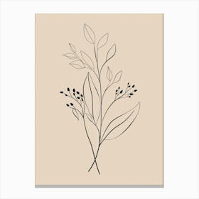 Venice Botanical Garden Boho Line Art Toile