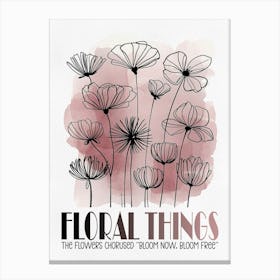 Floral Drawing Canvas Print