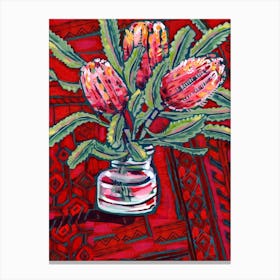 Banksia On Persian Canvas Print