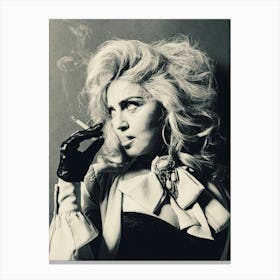 Madonna Music Portrait Smoke Canvas Print