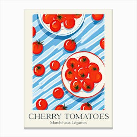 Marche Aux Legumes Cherry Tomatoes Summer Illustration 2 Canvas Print