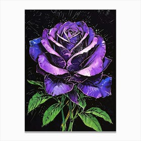 Purple Rose 1 Canvas Print