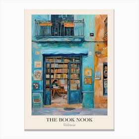 Valencia Book Nook Bookshop 1 Poster Canvas Print