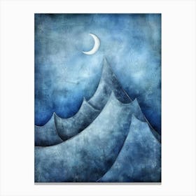 Moon And Mountains 7 Canvas Print