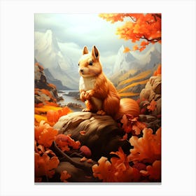 Autumn Squirrel Canvas Print