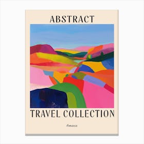 Abstract Travel Collection Poster Romania 1 Canvas Print