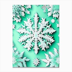 Intricate, Snowflakes, Kids Illustration 1 Canvas Print