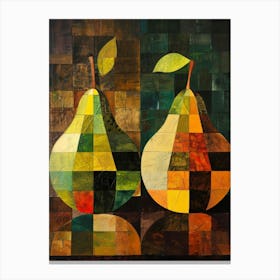 Two Pear Paintings Canvas Print