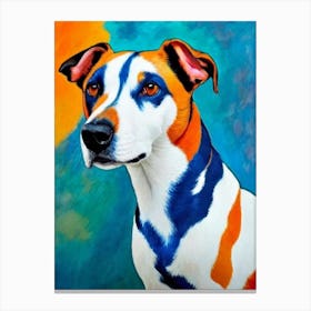 Basenji 2 Fauvist Style dog Canvas Print