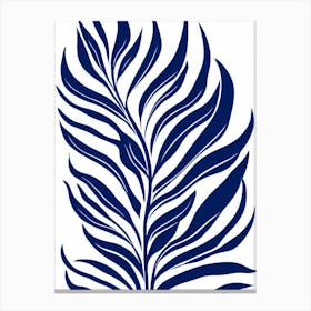 Calathea Stencil Style Plant Canvas Print
