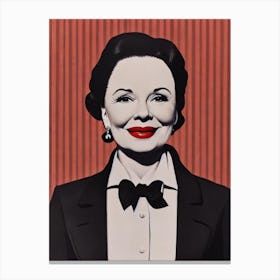 Piper Laurie Illustration Movies Canvas Print