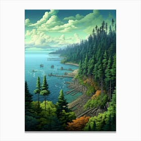 Whidbey Island Pointllism 8 Canvas Print