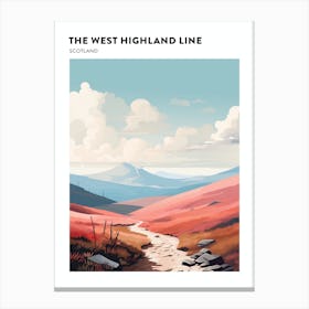 The West Highland Line Scotland 12 Hiking Trail Landscape Poster Canvas Print