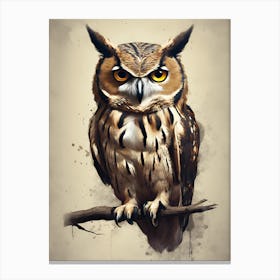 Whispers of Wisdom: The Owl’s Soliloquy Canvas Print